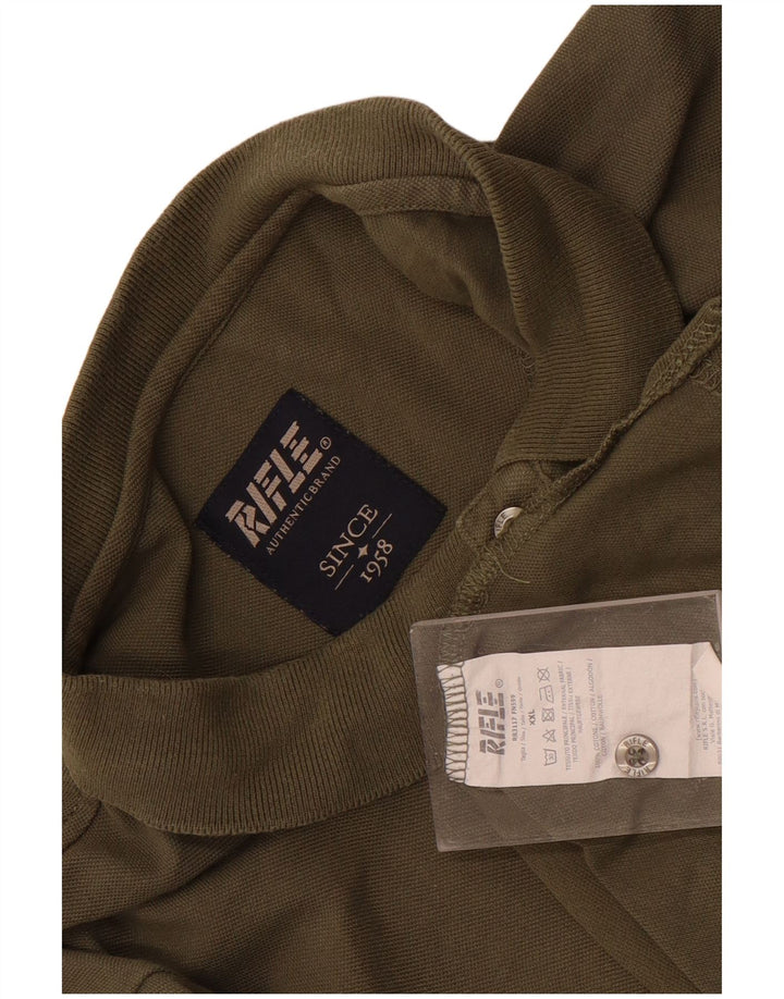 Rifle herre poloshirt 2XL Khaki Bomuld