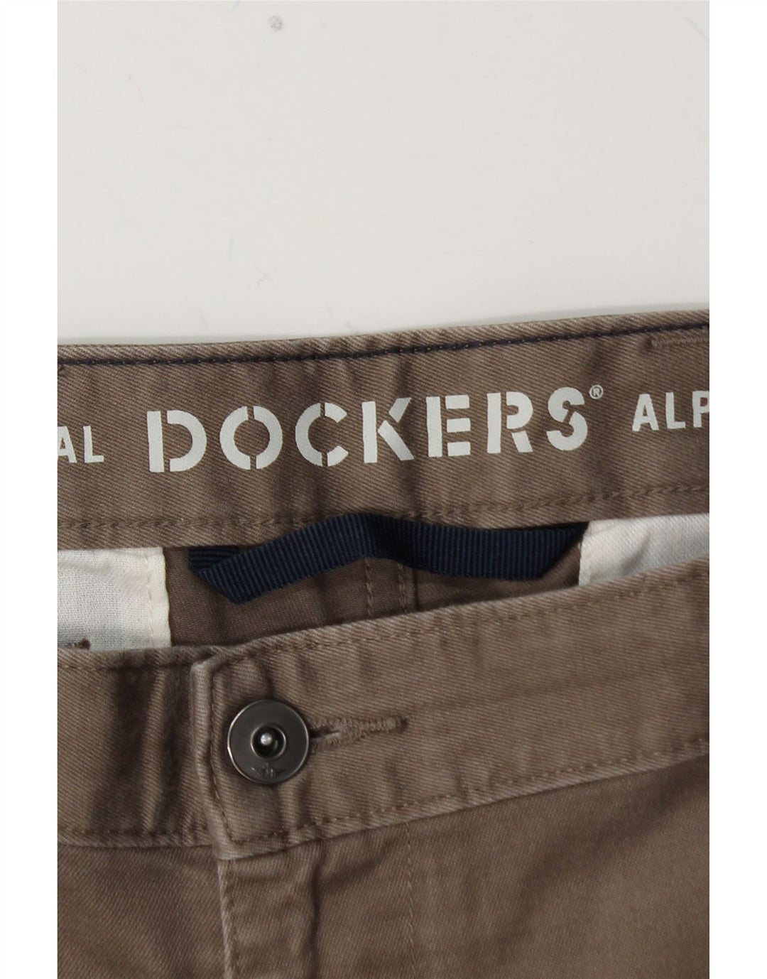 DOCKERS Herre Khakis Slim Chino Bukser W36 L28 Grå Bomuld