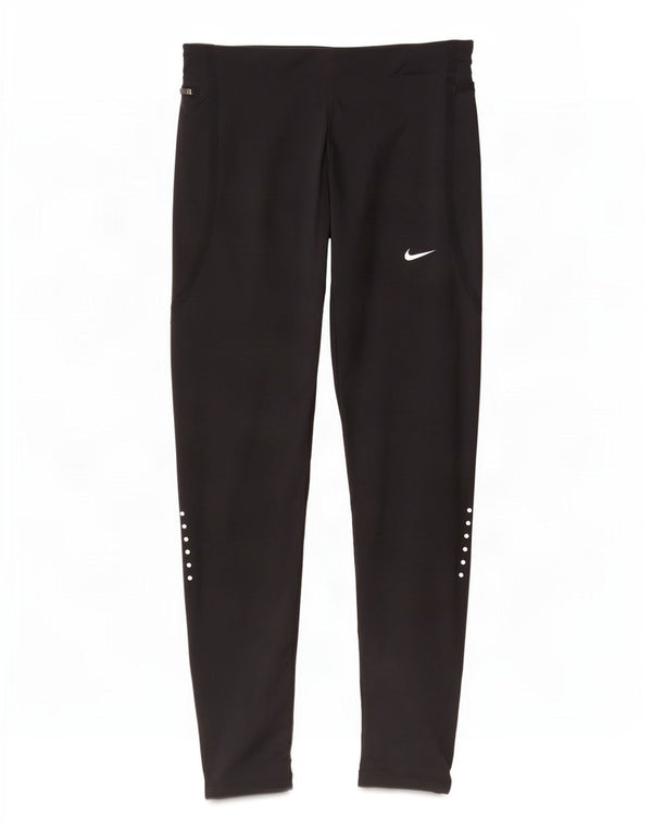 Nike Dame Dri Fit Leggings UK 10 Small Black