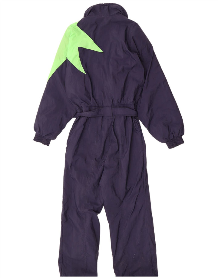 Vintage Ski Jumpsuit til mænd IT 48 Medium Navy Blue Colourblock Polyamid