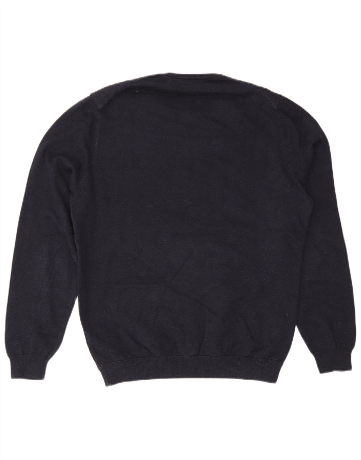 Massimo Dutti Herre Crew Neck sweater Medium Navyblå Bomuld
