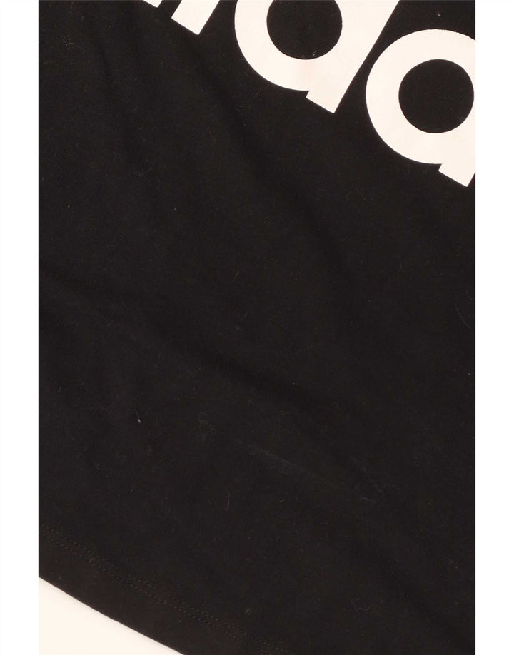 Adidas Dame Grafisk Vest Top UK 8 Small Black Bomuld