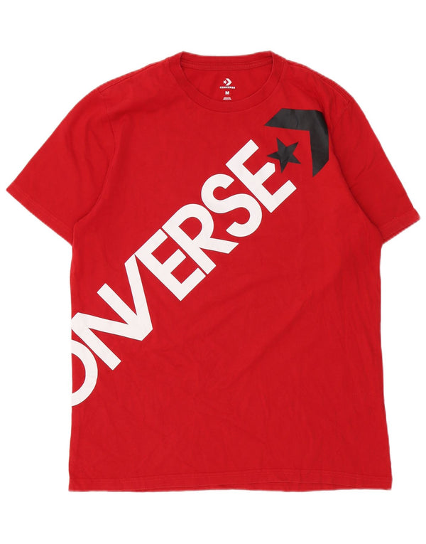 Converse Herre grafisk T-shirt Top Medium Rød Bomuld