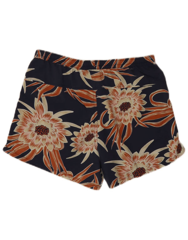 Patagonia Svømmeshorts til kvinder UK 10 Small Navy Blue Floral Nylon