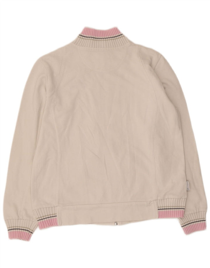 Champion Womens træningsdragt Topjakke UK 14 Medium White Colourblock Bomuld