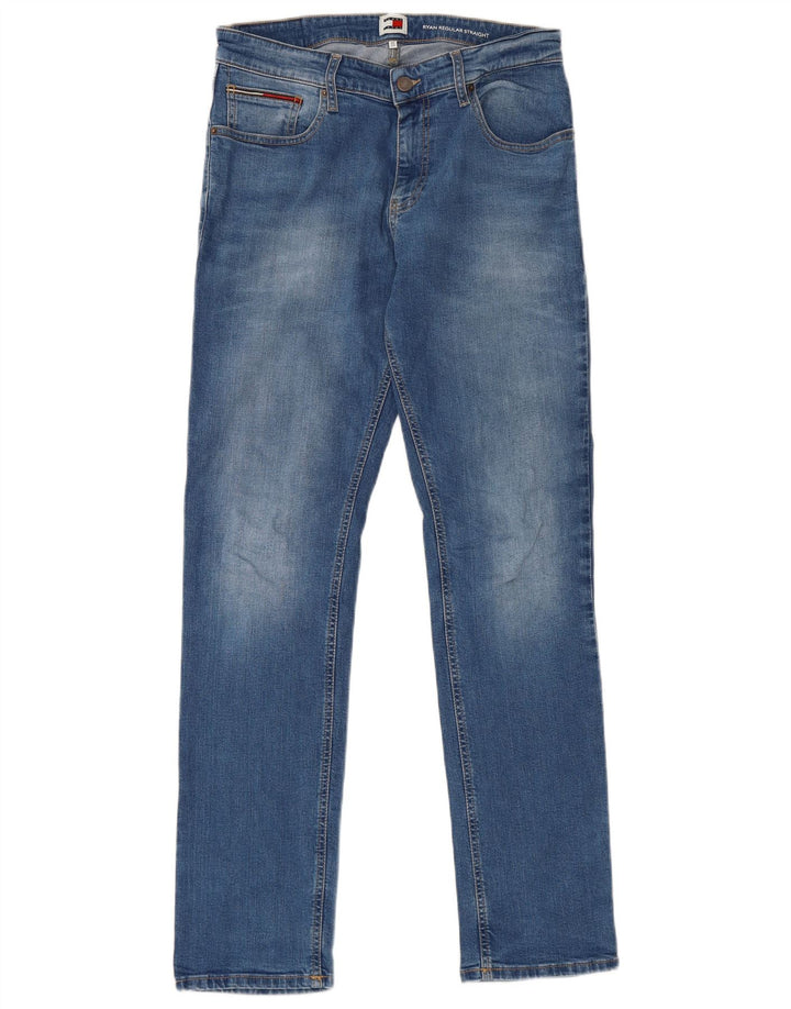 Tommy Hilfiger Herre Ryan Regular Straight Jeans W32 L32 Blå Bomuld