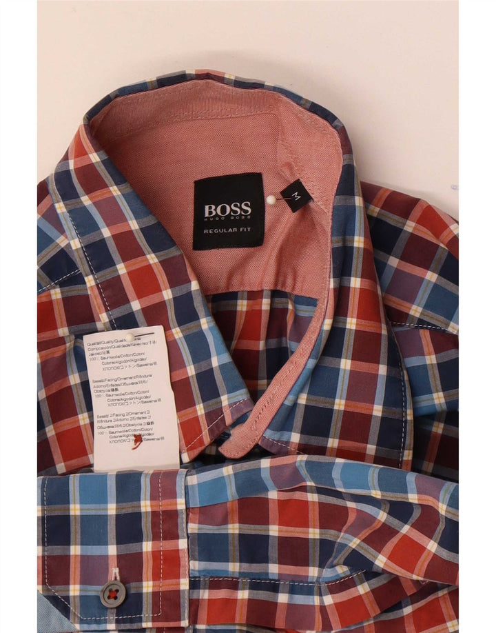 Hugo Boss Herre Regular Fit skjorte Medium blå ternet bomuld