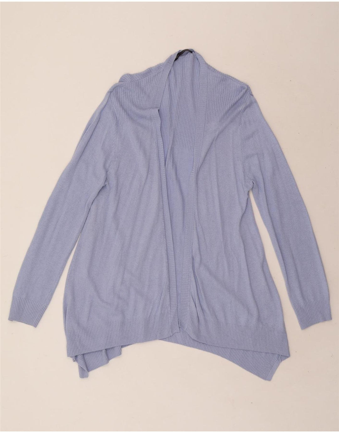 MARKS & SPENCER Womens Open Cardigan Sweater UK 12 Medium Blue Viscose Vintage Marks & Spencer and Second-Hand Marks & Spencer from Messina Hembry 