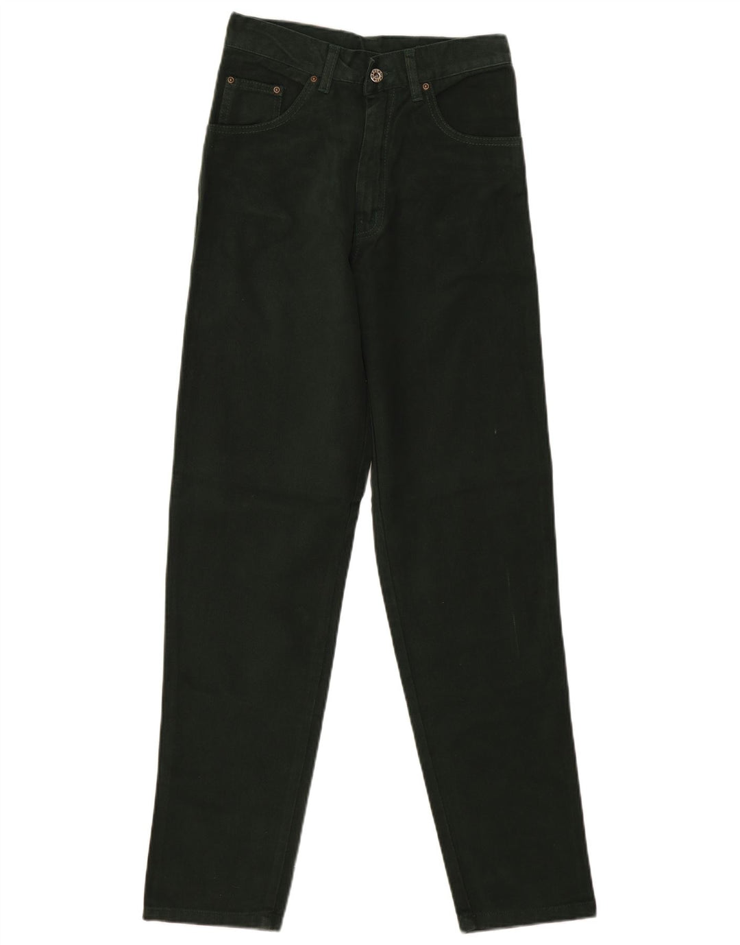 VINTAGE Kvinder Højtaljede Slim Jeans EU 36 Small W28 L31 Grøn Bomuld