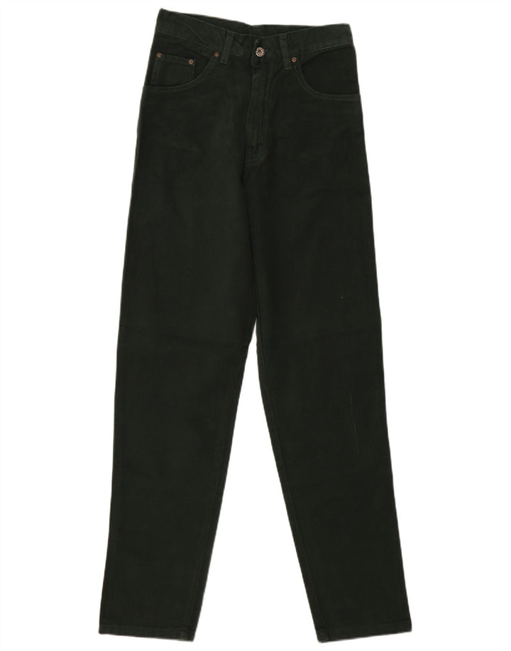 VINTAGE Kvinder Højtaljede Slim Jeans EU 36 Small W28 L31 Grøn Bomuld