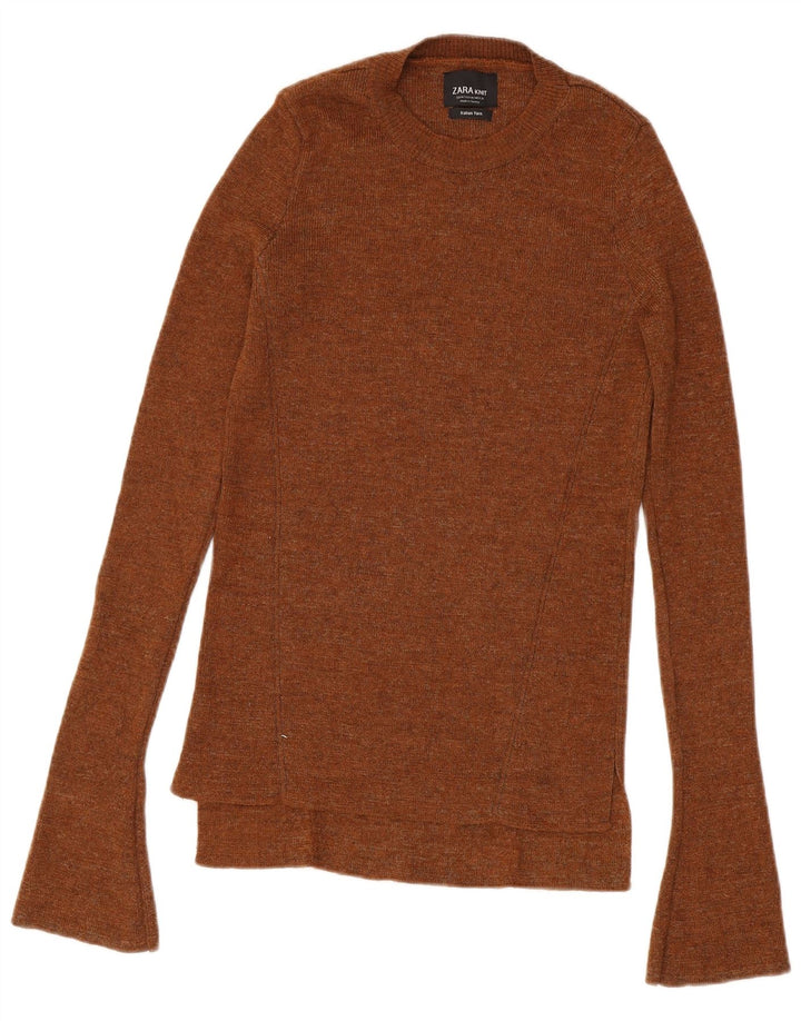 Zara Dame sweater med rund hals DK 12 Medium Brun