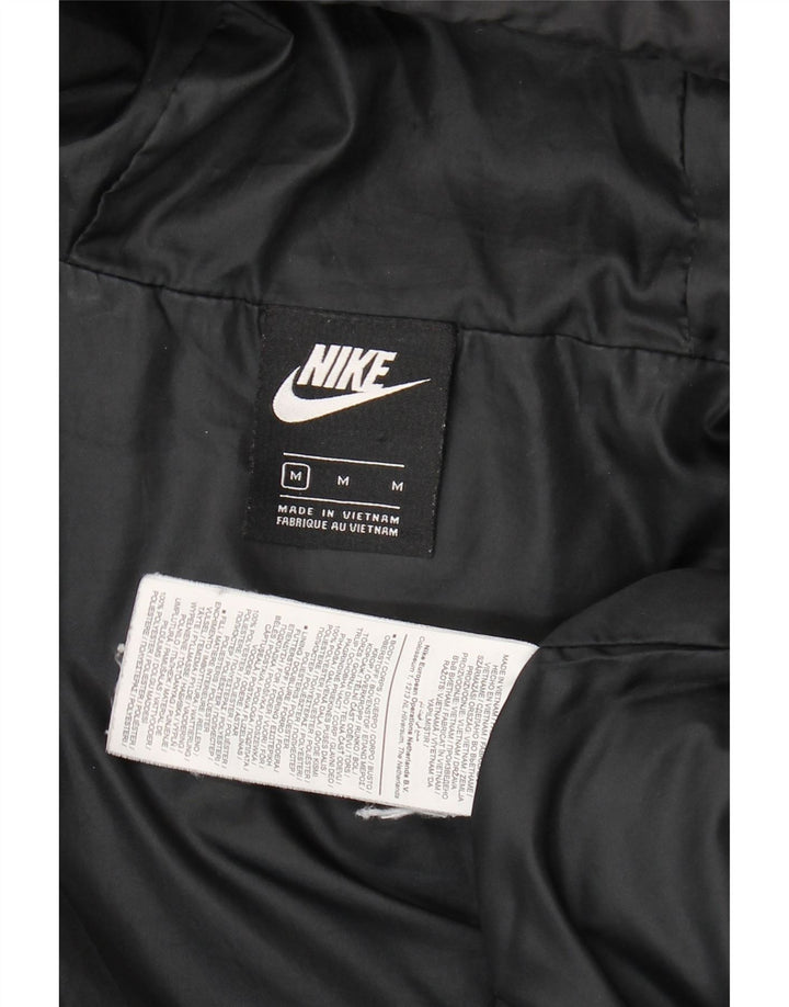 Nike drenge grafisk polstret jakke med hætte 10-11 år medium sort polyester