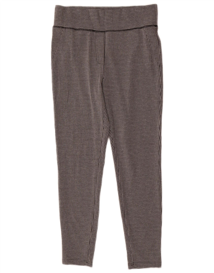 Marks & Spencer Womens Leggings UK 14 Large Grå Houndstooth Polyester