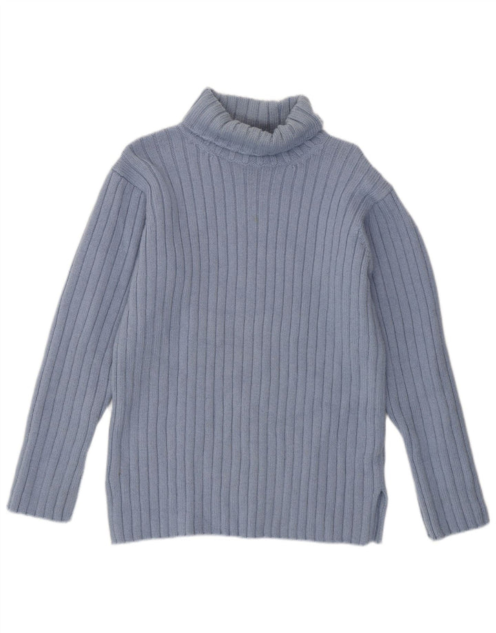 JIGSAW Dame Rullehals Sweater UK 14 Medium Blue Wool