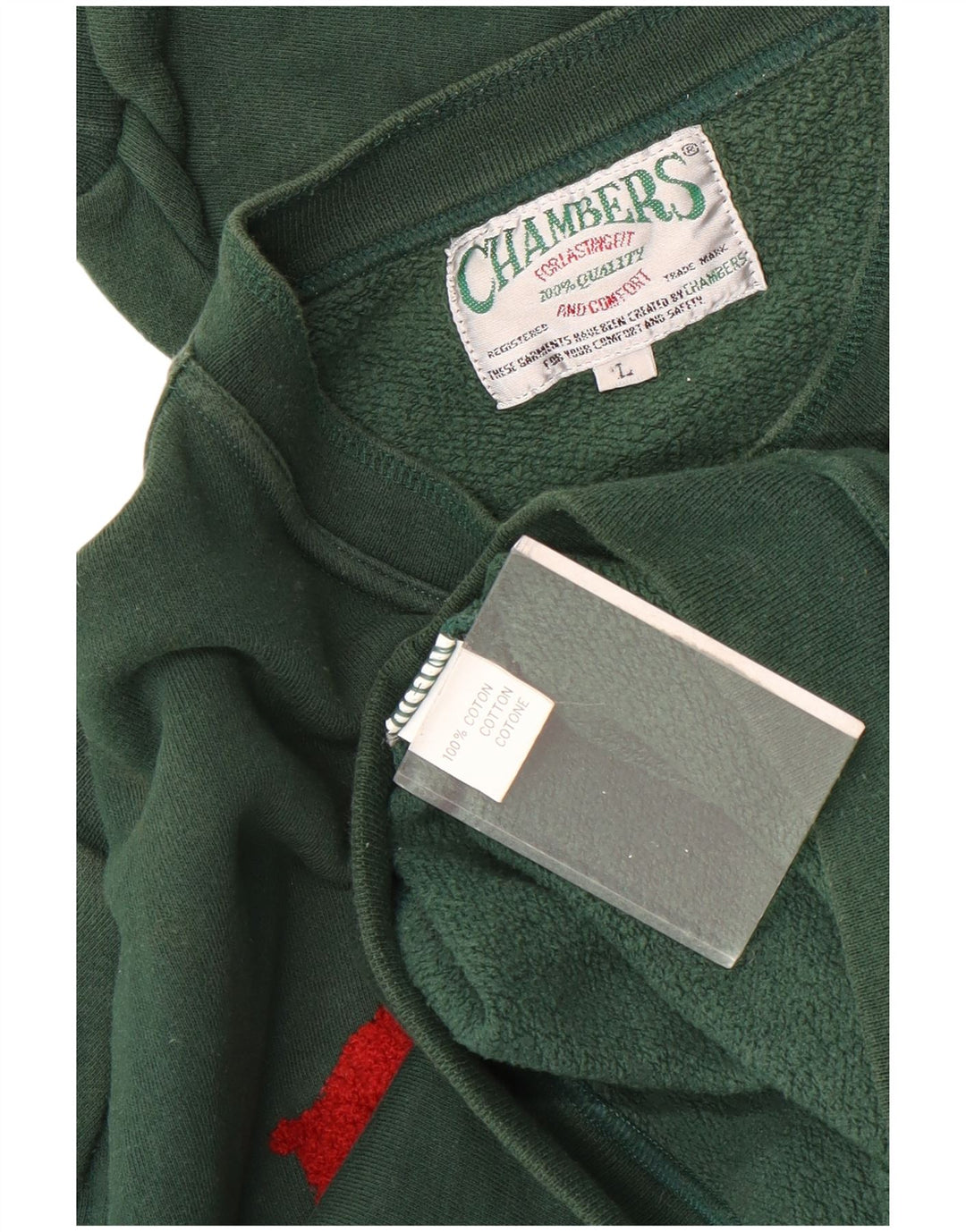 Chambers Herre Grafisk Sweatshirt Jumper Stor Grøn Bomuld