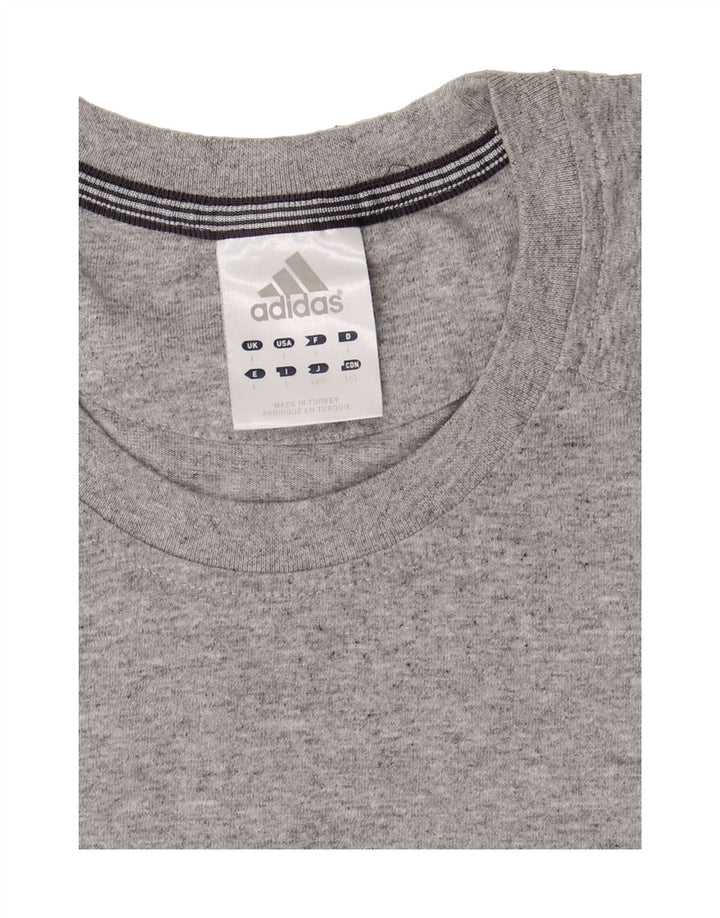 ADIDAS Mens T-Shirt Top Large Grey Vintage Adidas and Second-Hand Adidas from Messina Hembry 