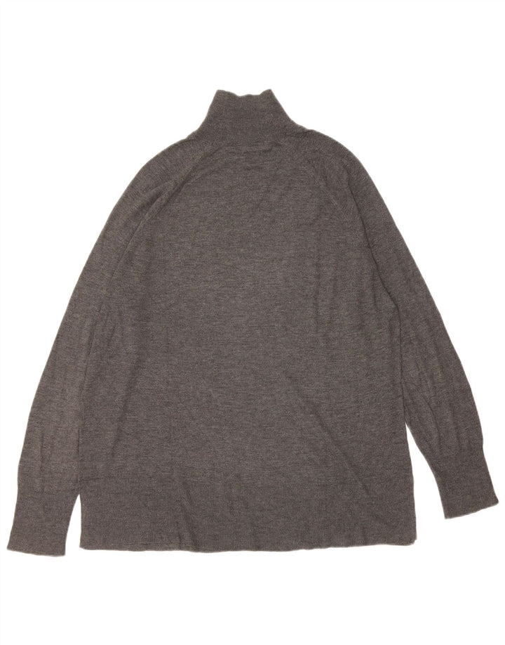 Zara Herre rullehals sweater Medium grå viskose