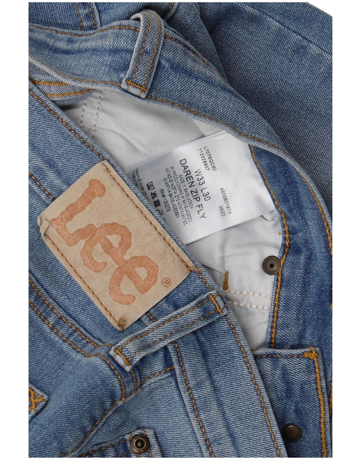 Lee Dame Daren Zip Fly Straight Jeans W33 L30 Blå Bomuld