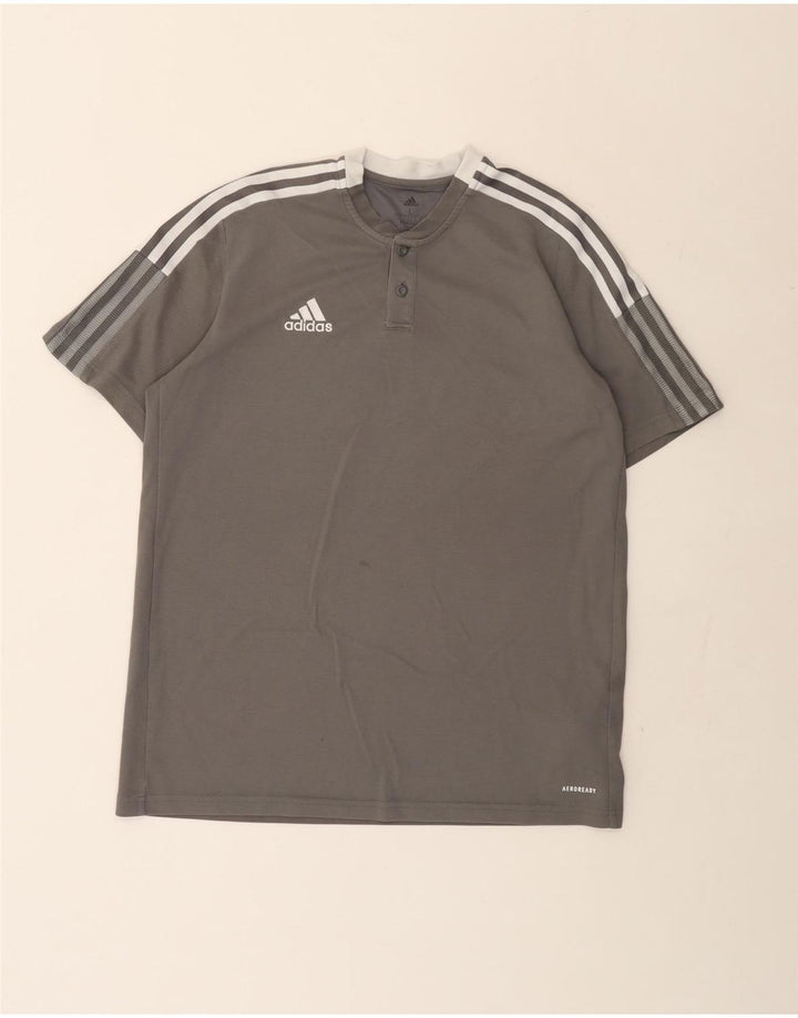 Adidas Herre Aeroready T-Shirt Top Stor Grå Bomuld