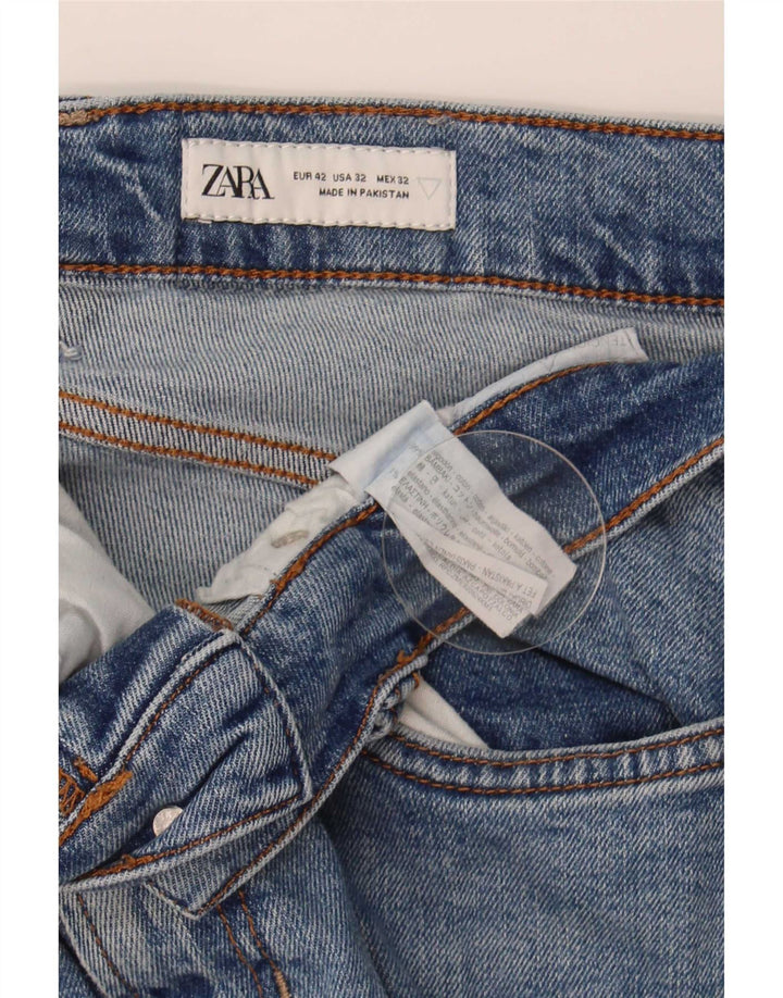 Zara Herre Slim Jeans EU 42 Large W32 L31 Blå Bomuld