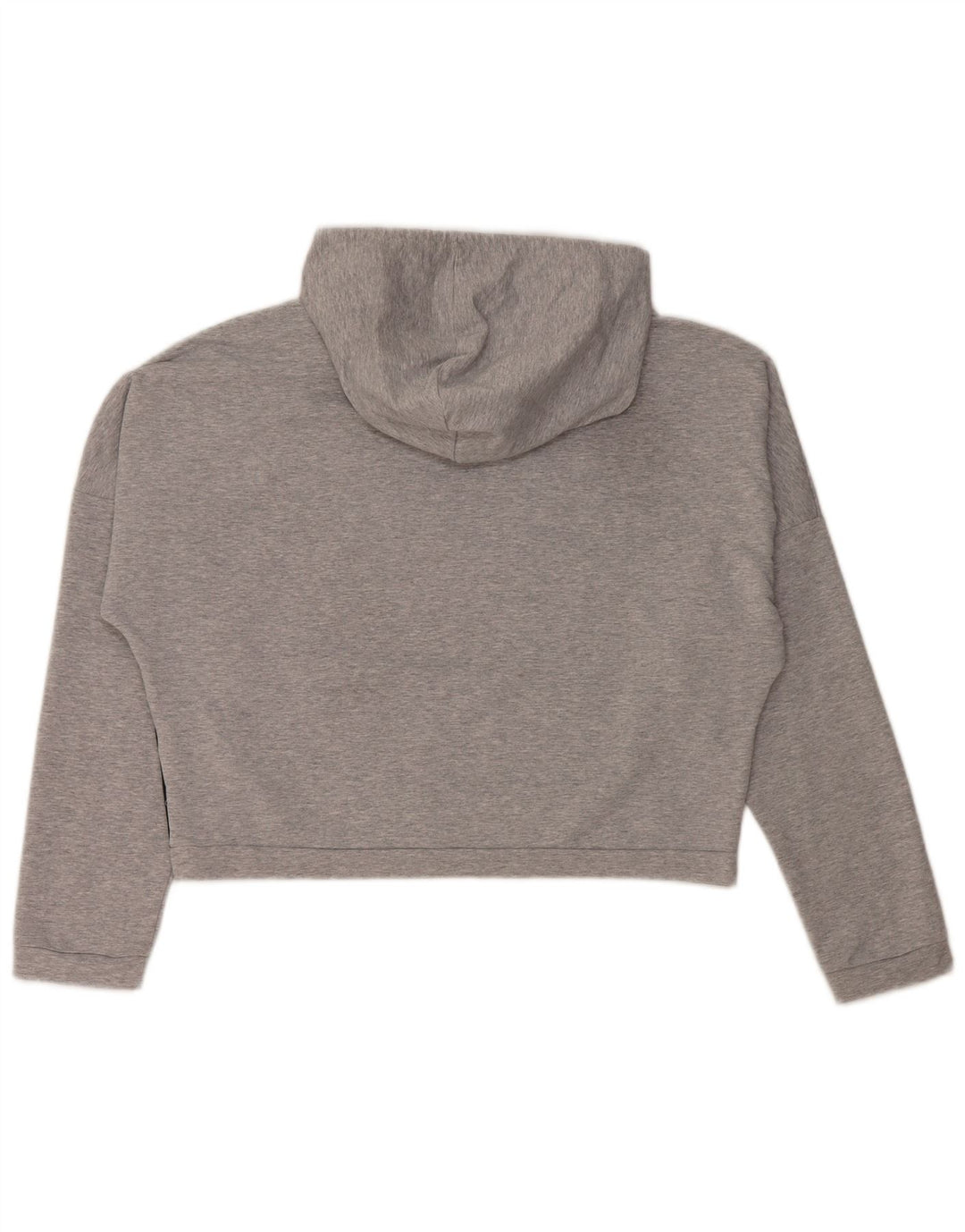 PUMA Oversized Crop hættetrøjetrøje til kvinder UK 12 Medium Grey Colourblock