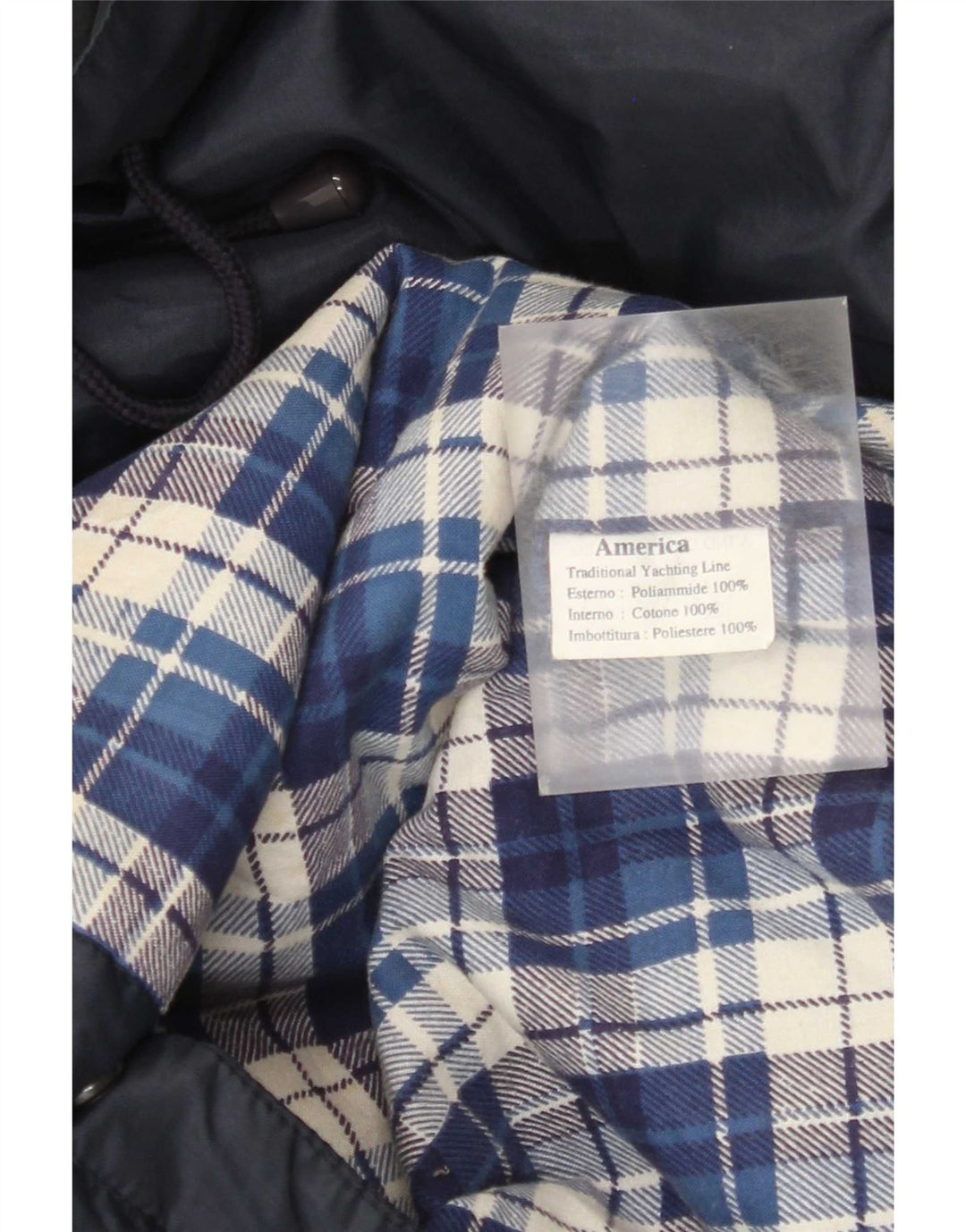 America Herre Windbreaker Jacket UK 42 XL Navy Blue Polyester