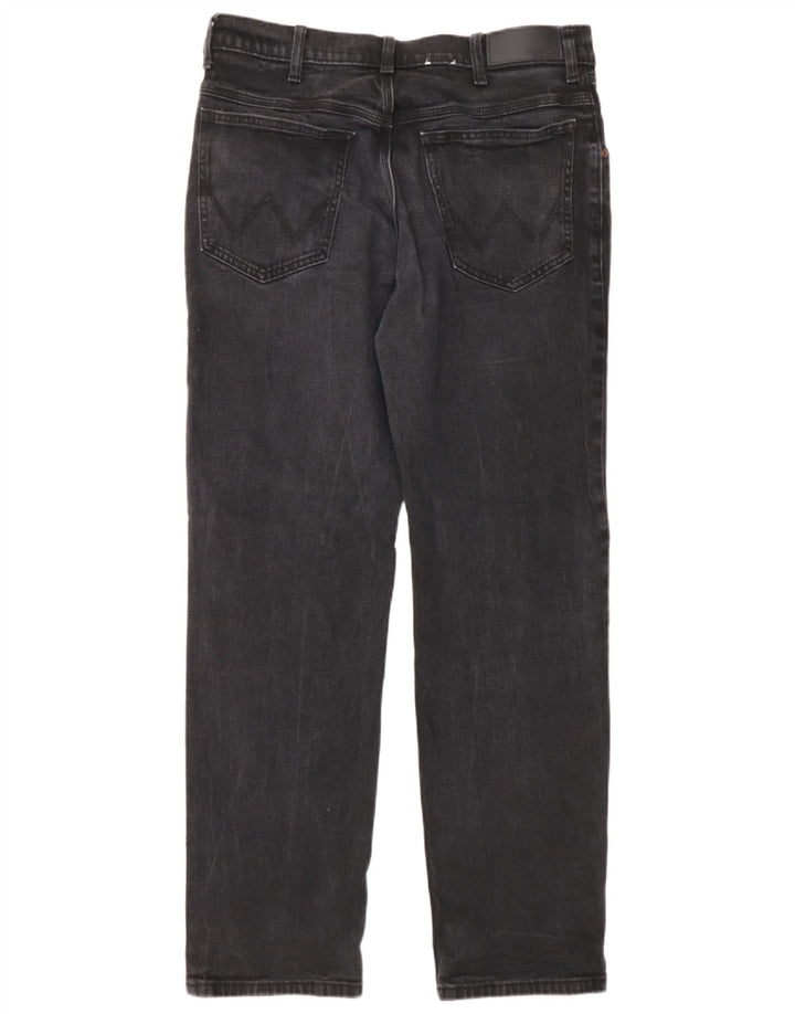 Wrangler Straight Jeans til mænd W34 L32 Grå bomuld