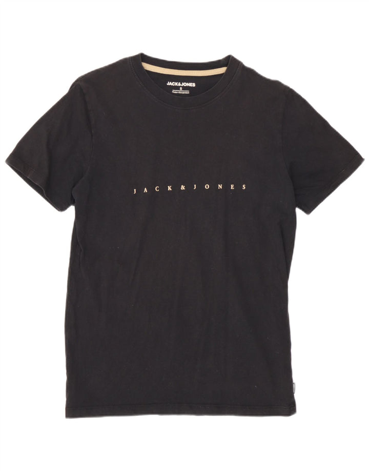 Jack & Jones Herre grafisk T-shirt Top Lille sort bomuld