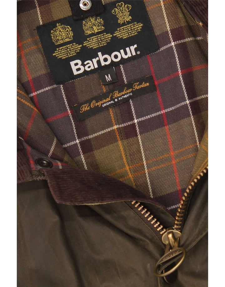 Barbour Herre vokset bomuldsjakke UK 38 Medium Khaki Bomuld