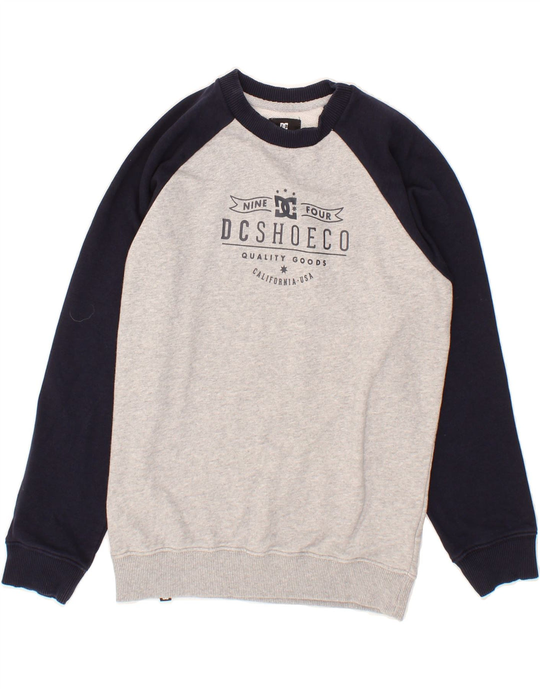 DC Boys Graphic Sweatshirt Jumper 11-12 Years Grey Colourblock Cotton Vintage DC and Second-Hand DC from Messina Hembry 