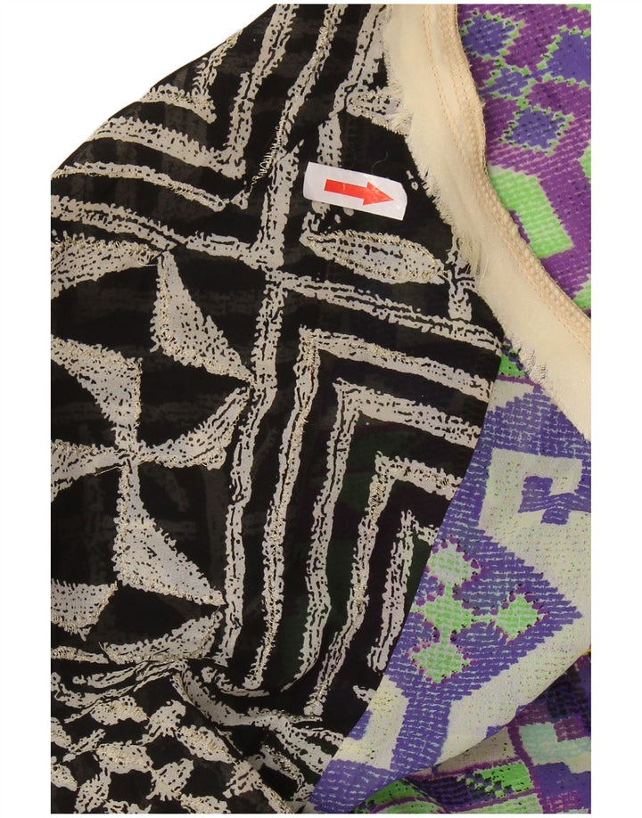 Desigual Damebluse Top UK 14 Medium Flerfarvet Patchwork Polyester