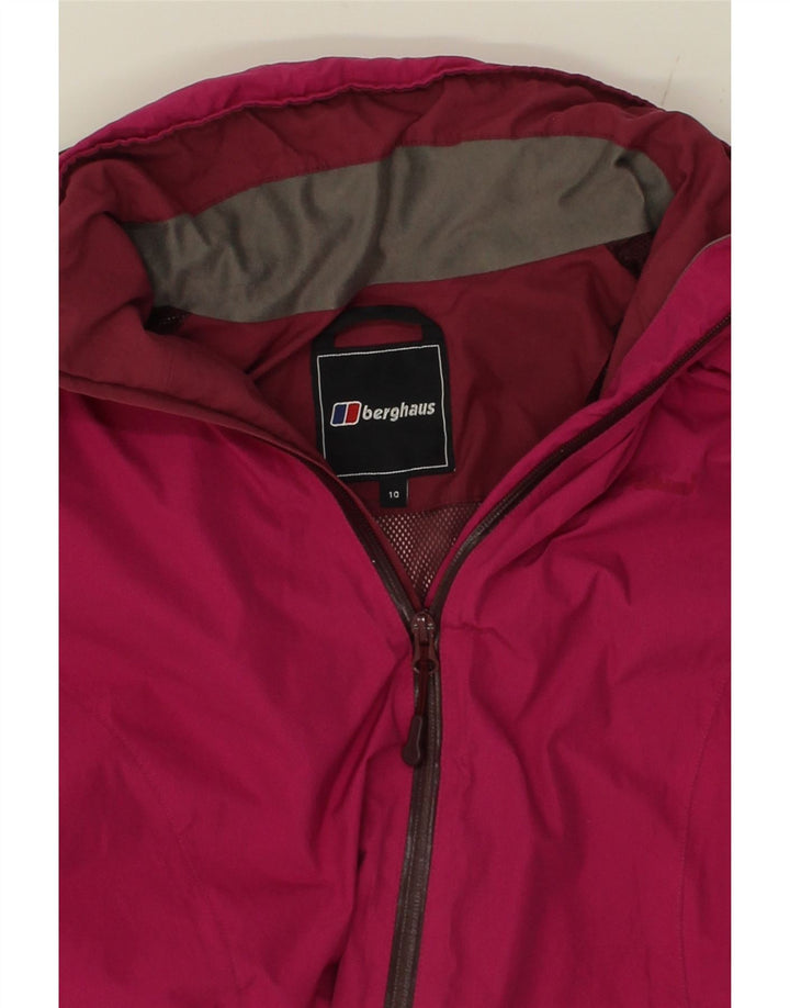 BERGHAUS Womens Hooded Windbreaker Jacket UK 10 Small Pink Nylon Vintage Berghaus and Second-Hand Berghaus from Messina Hembry 