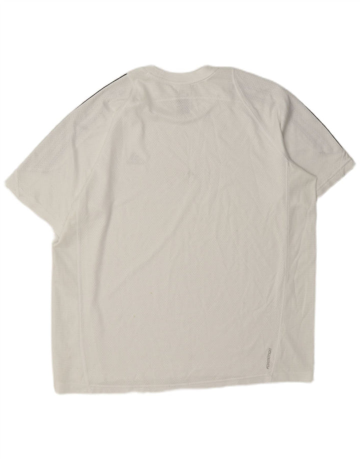 Adidas Herre Climacool T-Shirt Top Stor Hvid Polyester
