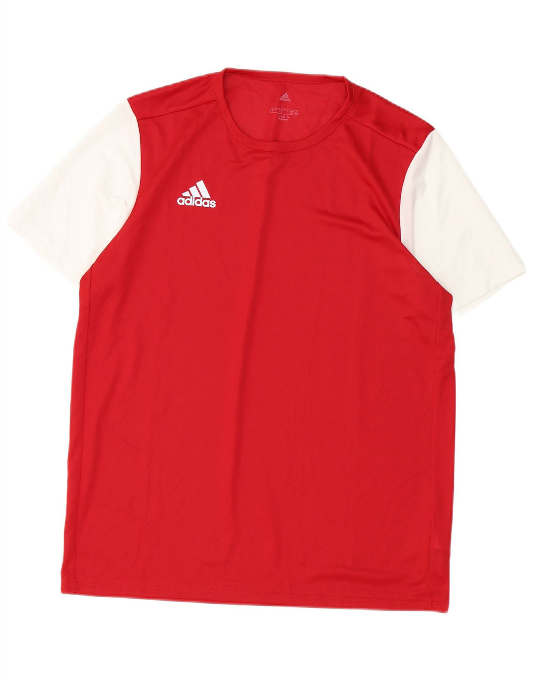 Adidas Herre Climalite T-Shirt Top Stor Rød Colourblock Polyester