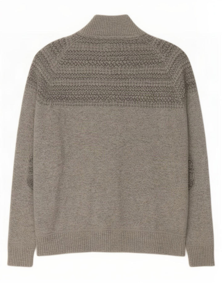 Ted Baker Herre Turtle Neck Jumper Sweater Størrelse 6 2XL Grå Bomuld