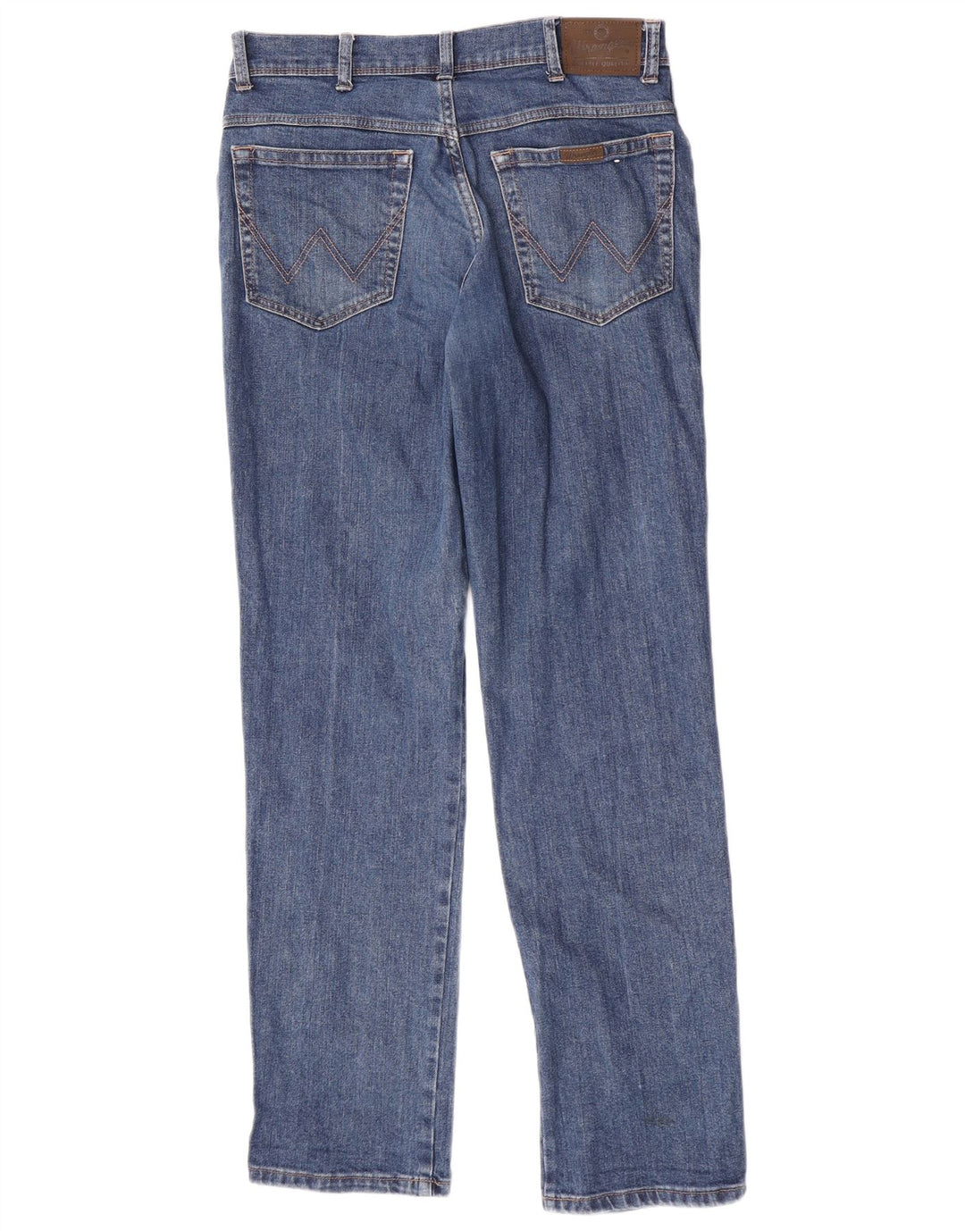 Wrangler Herre Regular Fit Straight Jeans W34 L34 Blå Bomuld