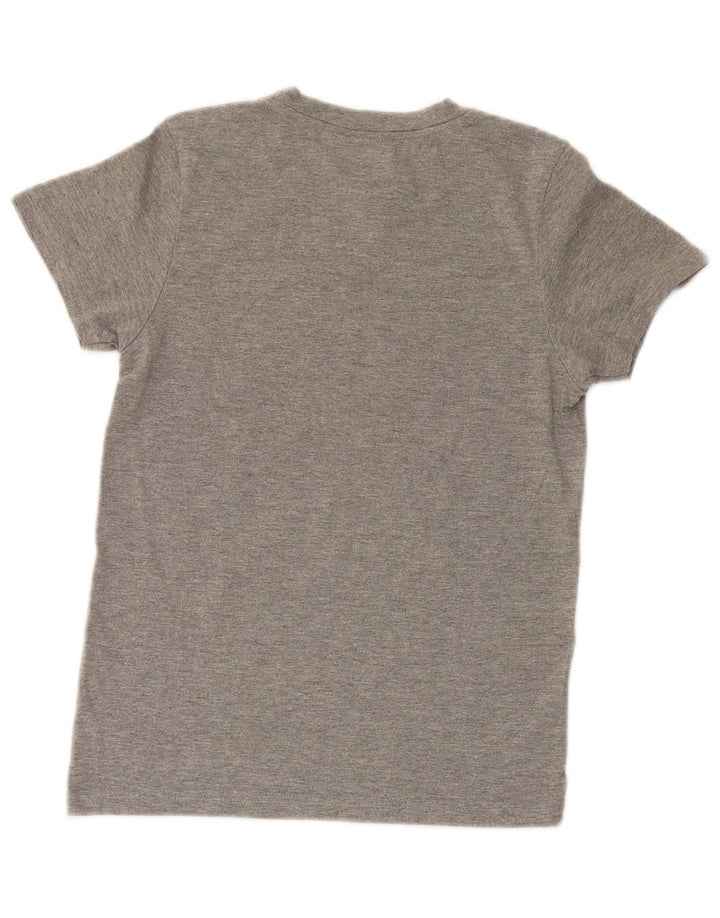Puma grafisk T-shirt top til kvinder UK 12 mellemgrå flækket