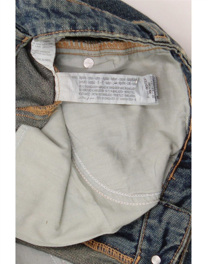 Zara Dame Maxi Denim Nederdel Medium W28 Blå Bomuld