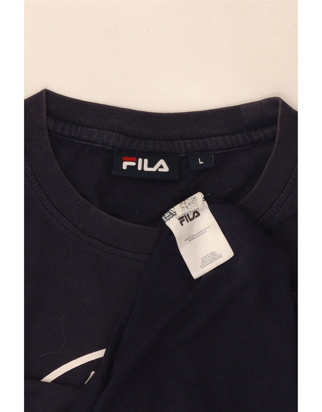 Fila Herre grafisk T-shirt Top Stor marineblå bomuld