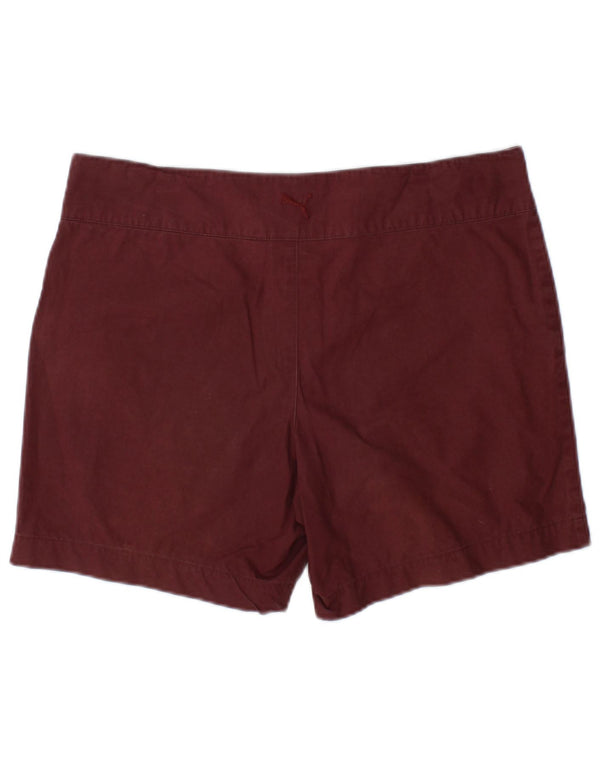 Puma Chino Shorts til kvinder UK 14 Large W34 Bourgogne bomuld