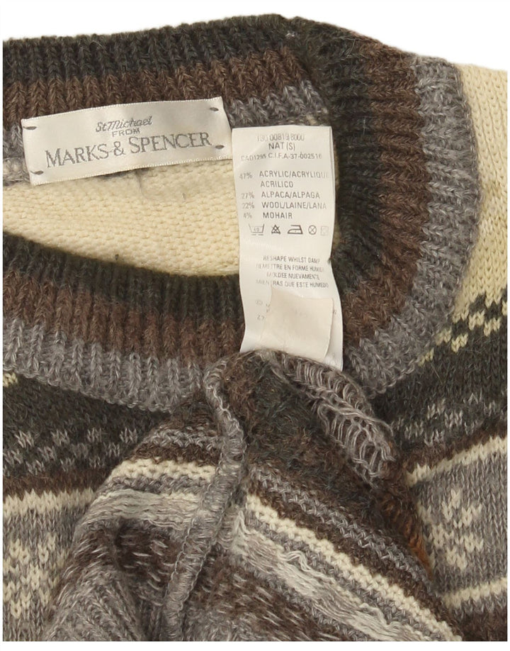 Marks & Spencer Herre St. Michael Jumper Sweater med rund hals lille brun