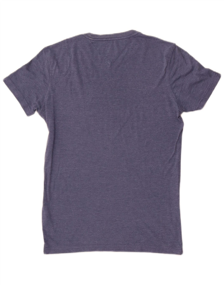 Tommy Hilfiger Herre grafisk T-shirt Top XS Marineblå polyester