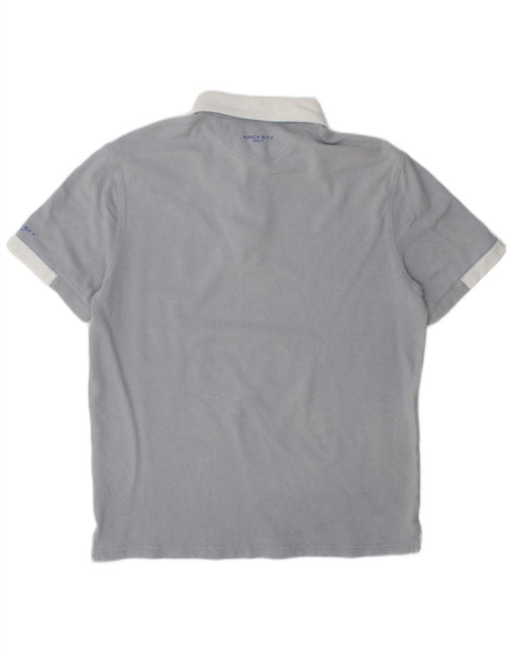 Hackett Herre Golf Polo Shirt Stor Grå Bomuld