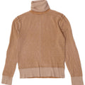 Zara Dame Rullehals Sweater UK 12 Medium Beige Uld