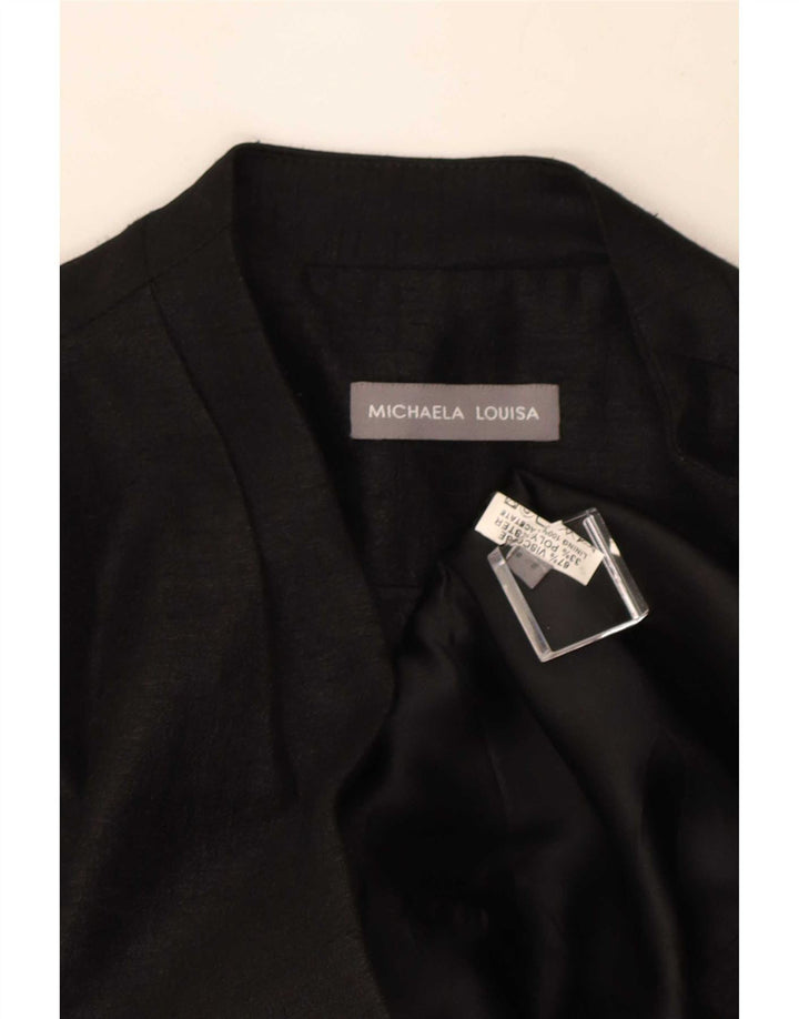 Vintage Dame Blazer Jacket UK 14 Medium Black Viscose