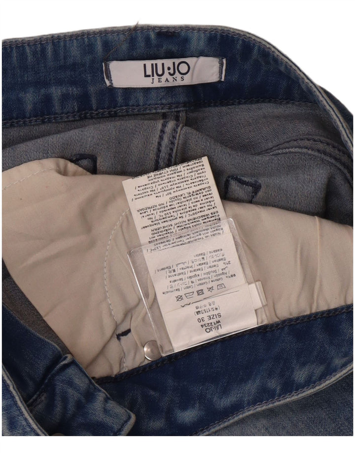 Liu Jo Dame Acid Wash Slim Jeans W30 L25 Blå Bomuld