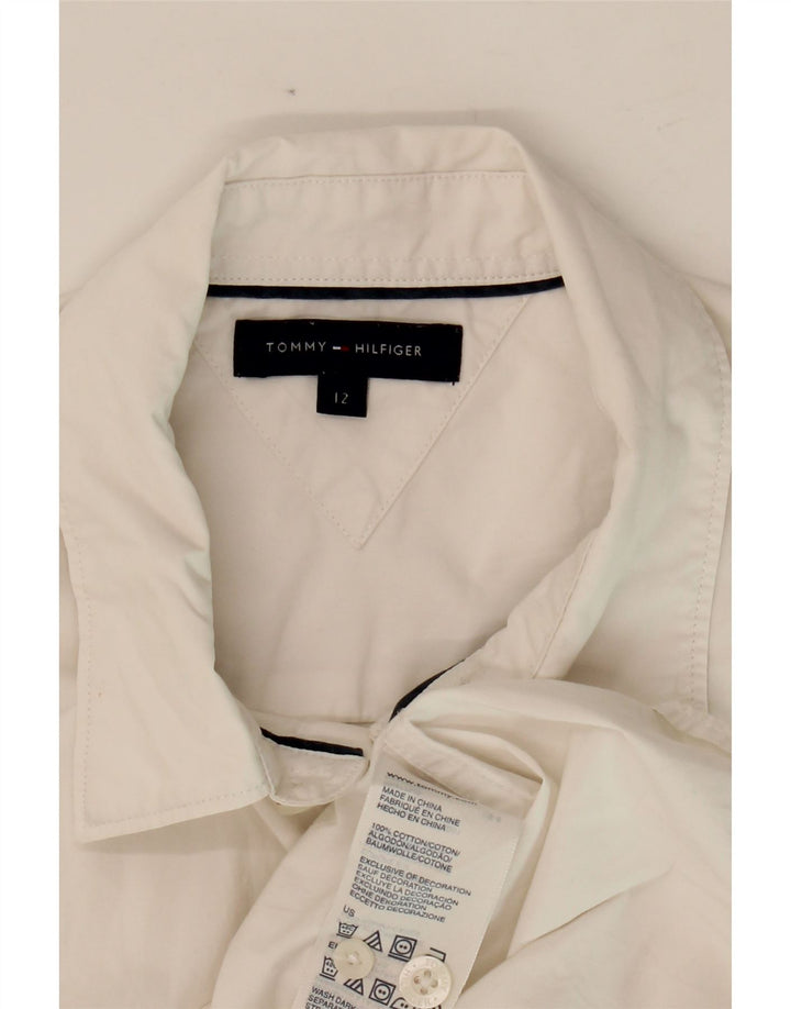 TOMMY HILFIGER Boys Shirt 11-12 Years White Cotton