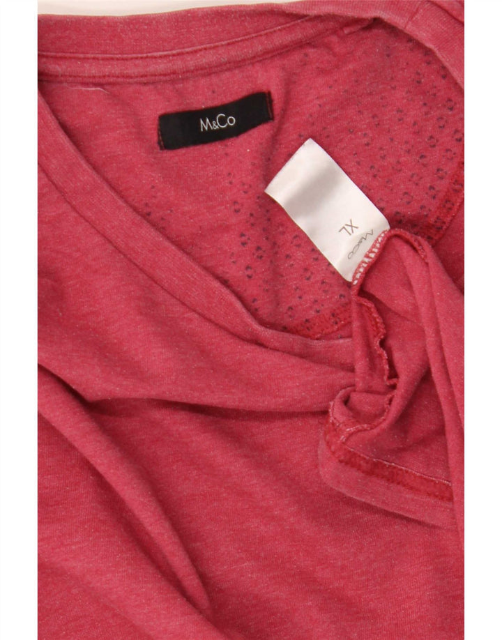 M&Co Herre T-Shirt Top XL Rød Bomuld