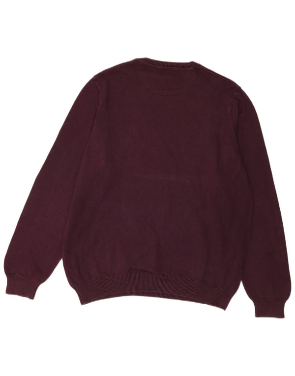 Marks & Spencer Herre Regular Fit Crew Neck trøje Sweater Large Burgundy