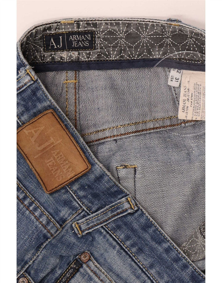 Armani Dame Straight Jeans W32 L30 Blå Bomuld